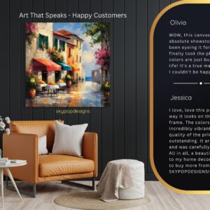 European Cafe Scene Art