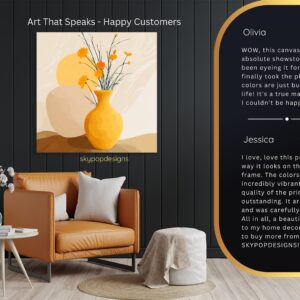 Golden Blossoms Vase Art