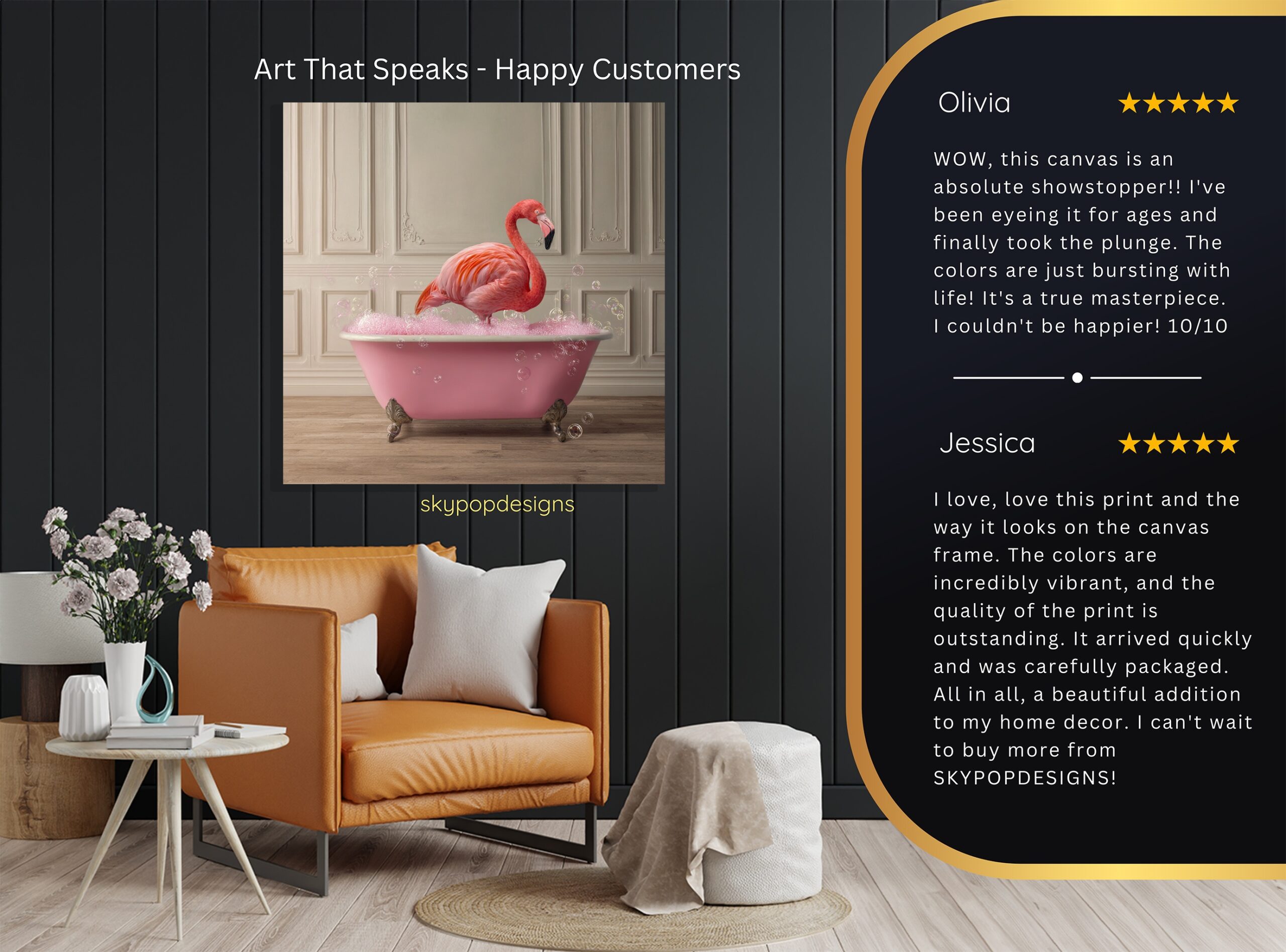 8.jpg Flamingo Bubble Bath Art