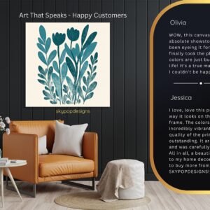 Teal Tulip Art