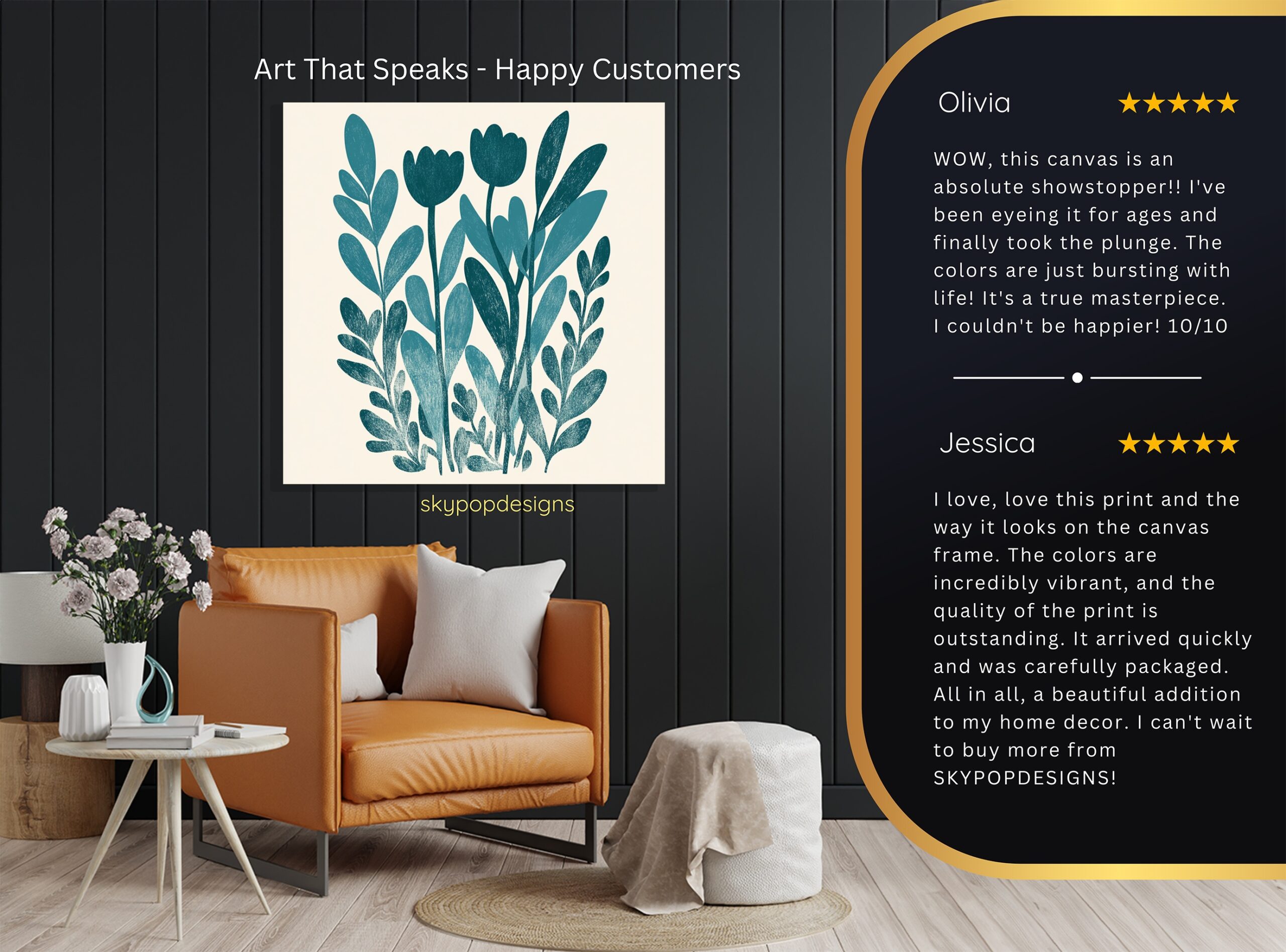 8.jpg Teal Tulip Art