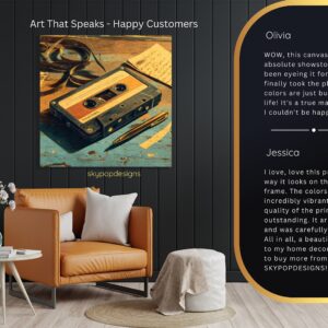 Retro Cassette Tape Art