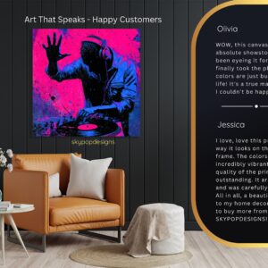 DJ Silhouette Neon Art