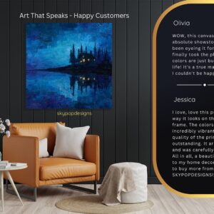 Starry Night Cabin Art