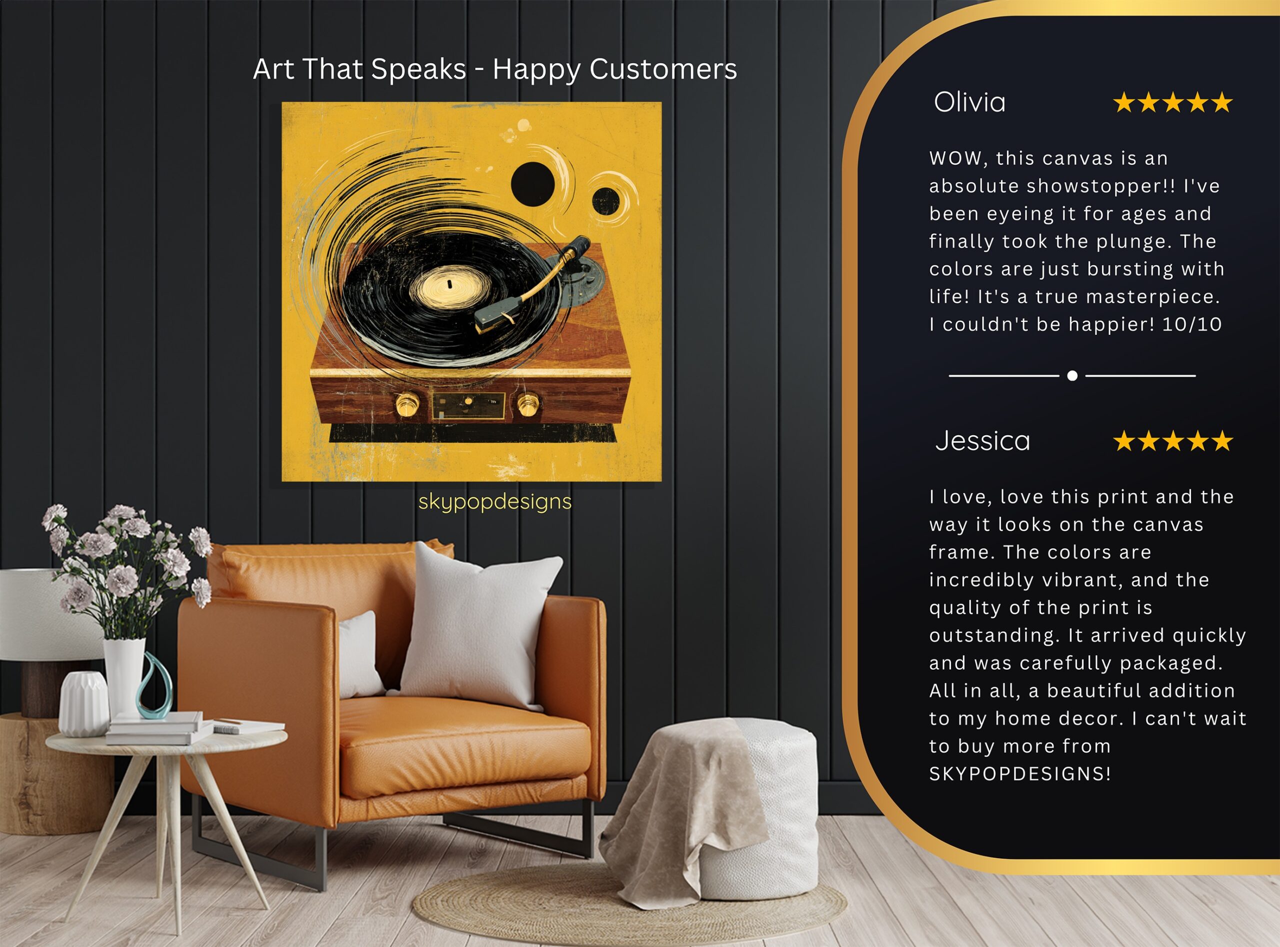 8.jpg Vintage Vinyl Record Player Art