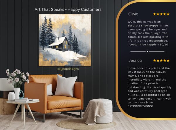 Winter Cabin Retreat Art