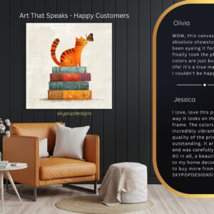 Cat and Butterfly Book Art