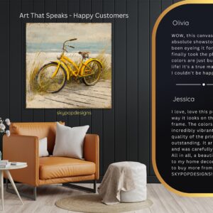 Yellow Beach Bicycle Art