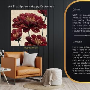 Burgundy Blossom Art