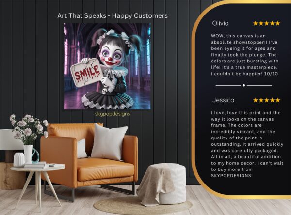 Creepy Clown Smile Art