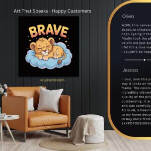 Brave Lion Cub Art