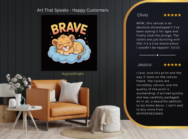 Brave Lion Cub Art