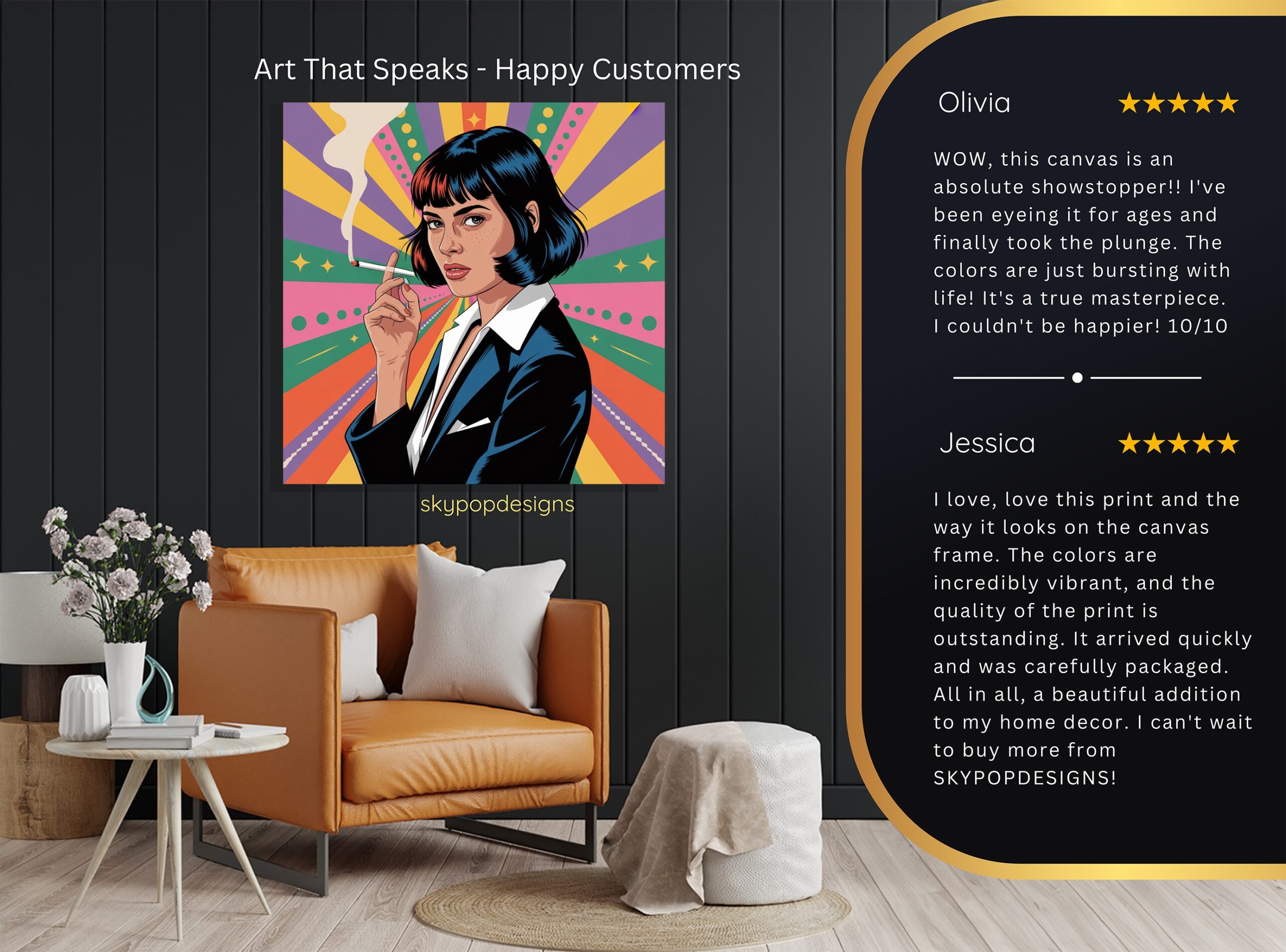 8.jpg Retro Smoking Lady Art