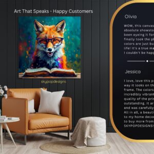 Fox Reading Art