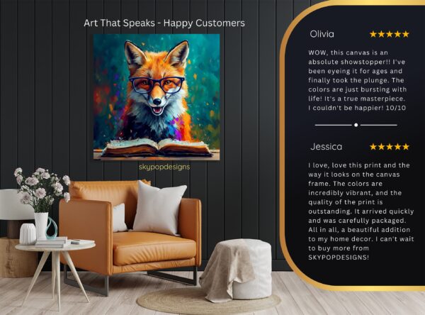Fox Reading Art