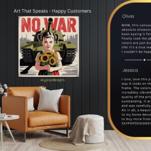 No War Sunflower Art