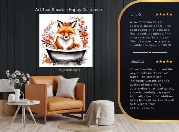 Fox Bathtub Art