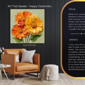 Zinnia Bloom Art