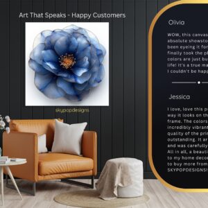 Blue Peony Art