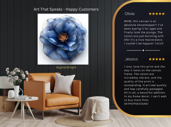 Blue Peony Art