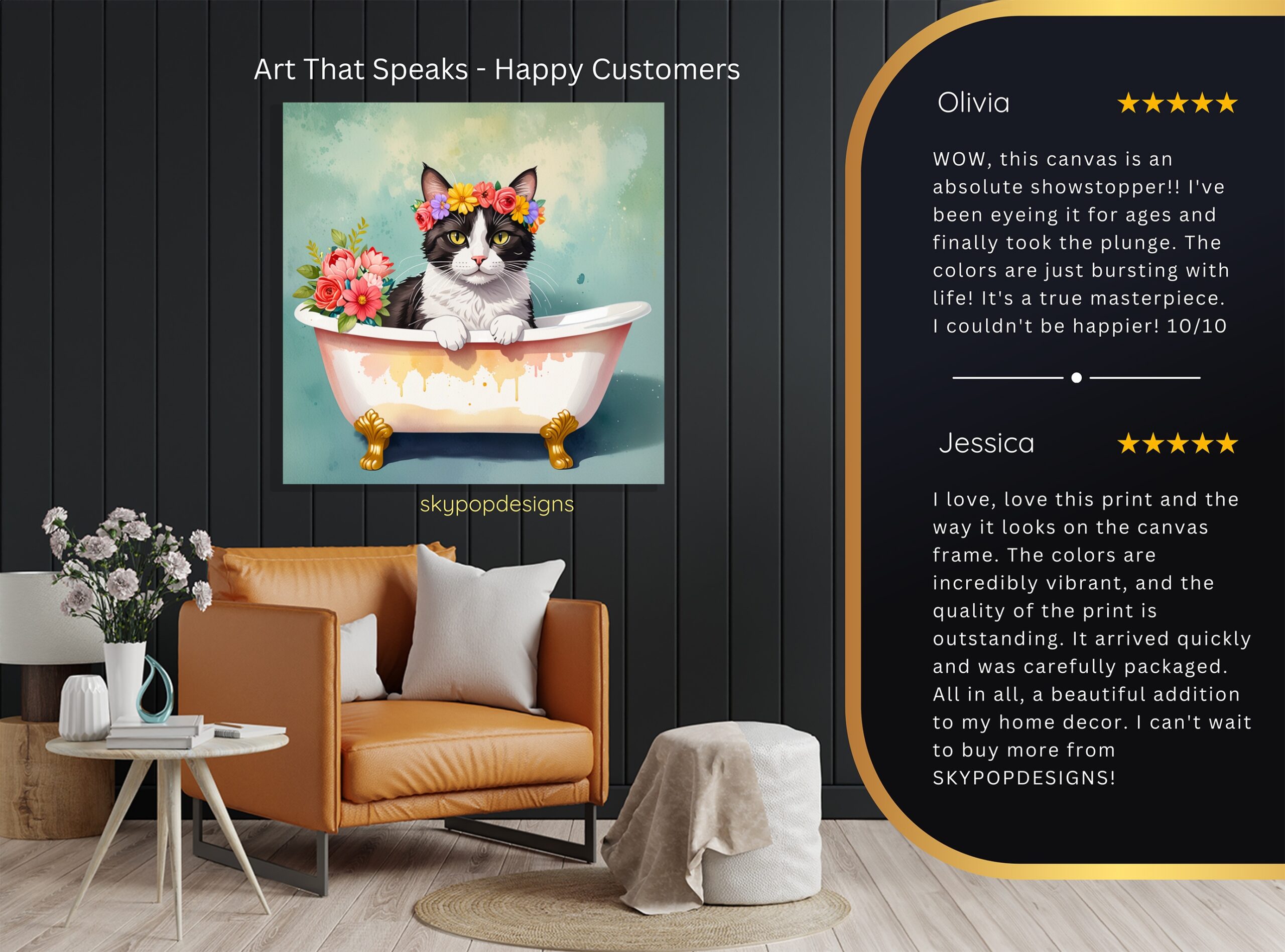 8.jpg Cat Bathtub Flower Art