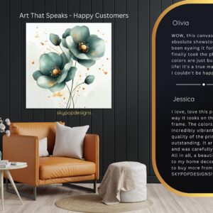 Teal Poppy Art