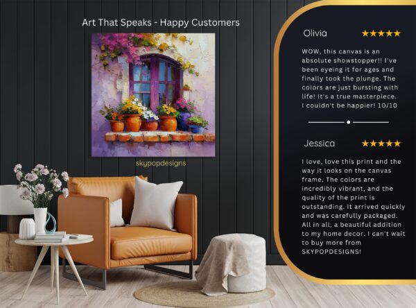 Vibrant Window Garden Art