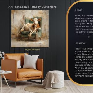 Cow Armchair Art