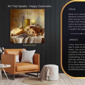 Rustic Bread and Cheese Art