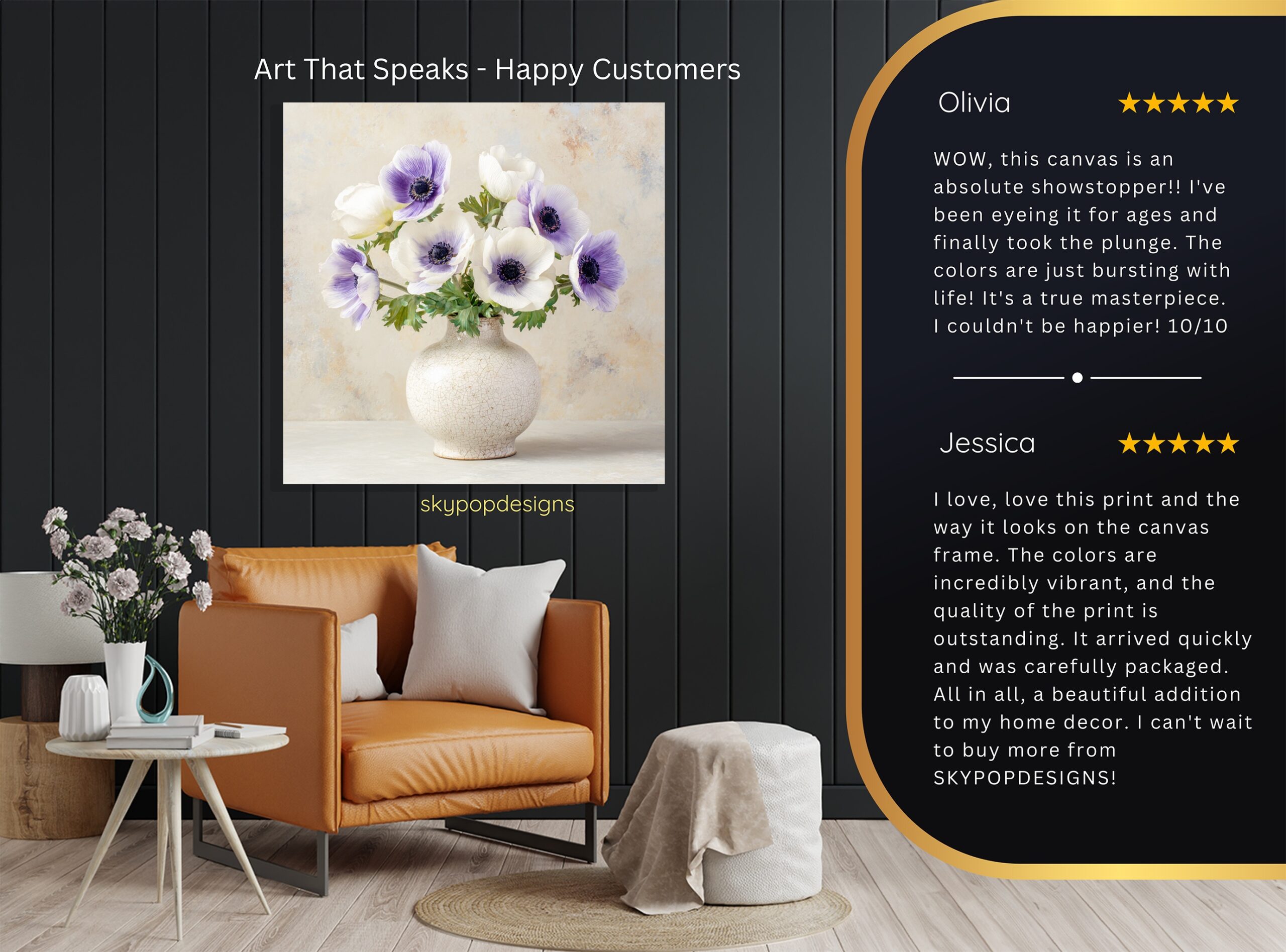 8.jpg Purple Anemone Bouquet Art