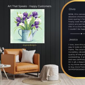 Iris and Calla Lily Art