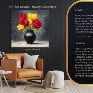 Red and Yellow Tulips Art