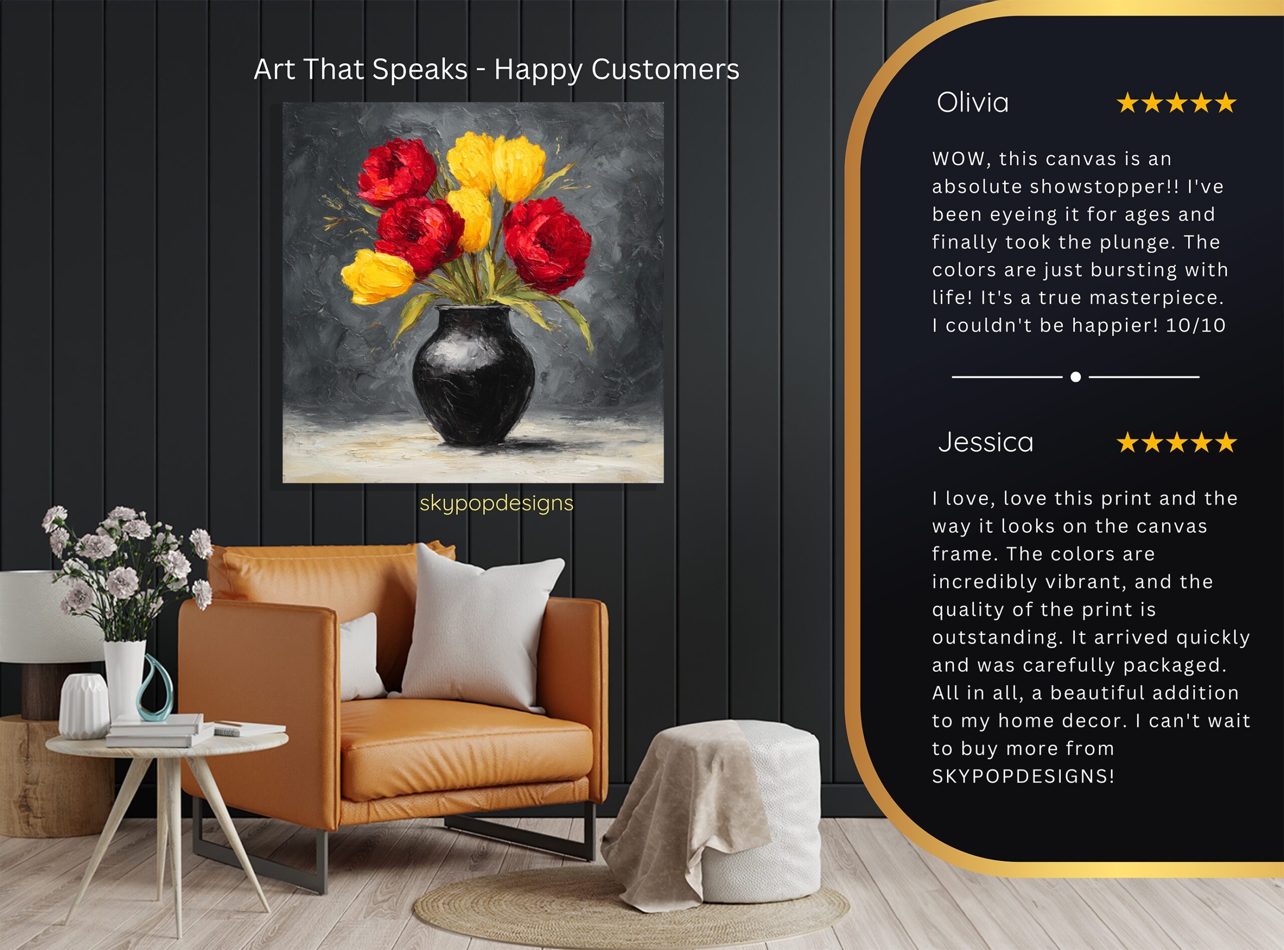8.jpg Red and Yellow Tulips Art
