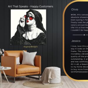 Nun with Red Sunglasses Art