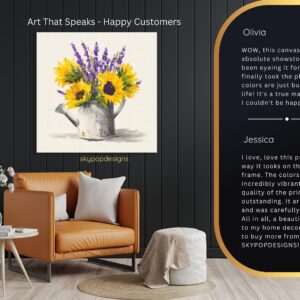 Sunflower Lavender Art
