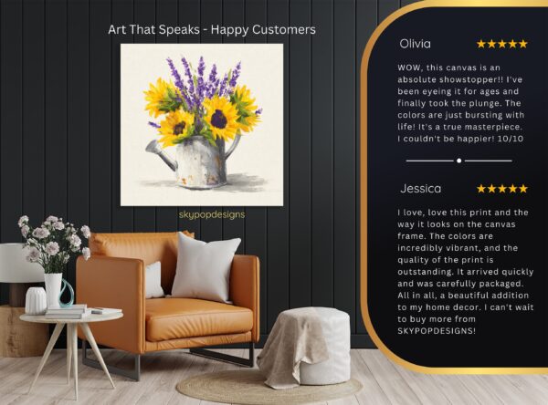 Sunflower Lavender Art