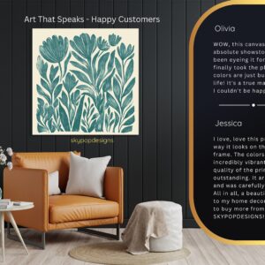 Teal Tulip Art