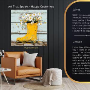 Yellow Rainboot Flower Art