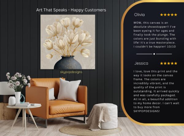 Golden Tulips Art