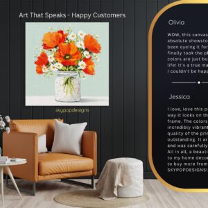 Vibrant Poppy Bouquet Art
