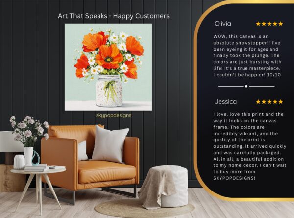 Vibrant Poppy Bouquet Art