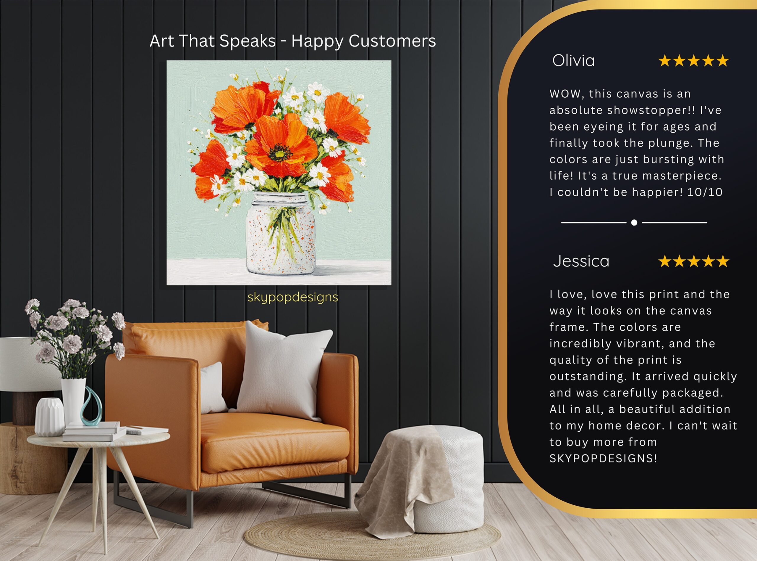 8.jpg Vibrant Poppy Bouquet Art