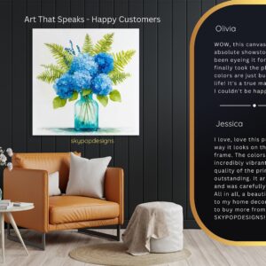 Blue Hydrangea Art