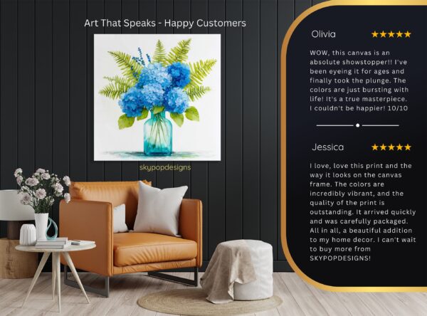 Blue Hydrangea Art