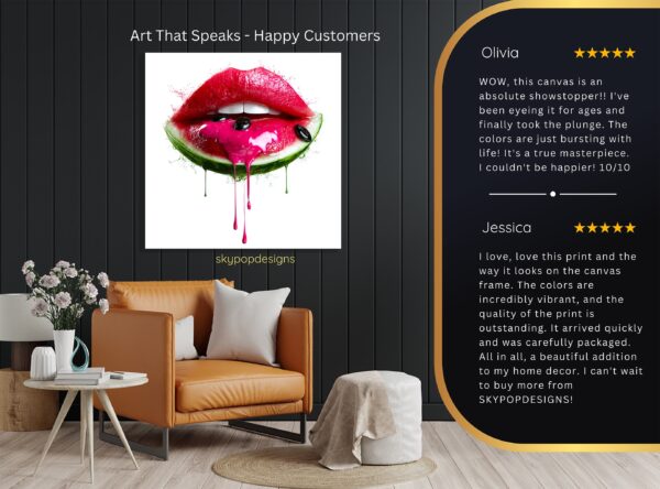 Watermelon Lips Art