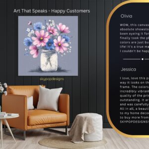 Mason Jar Flower Bouquet Art