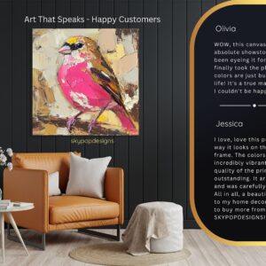 Pink Finch Art