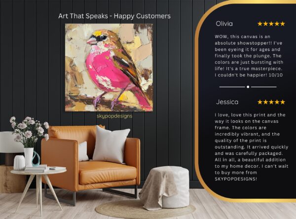Pink Finch Art