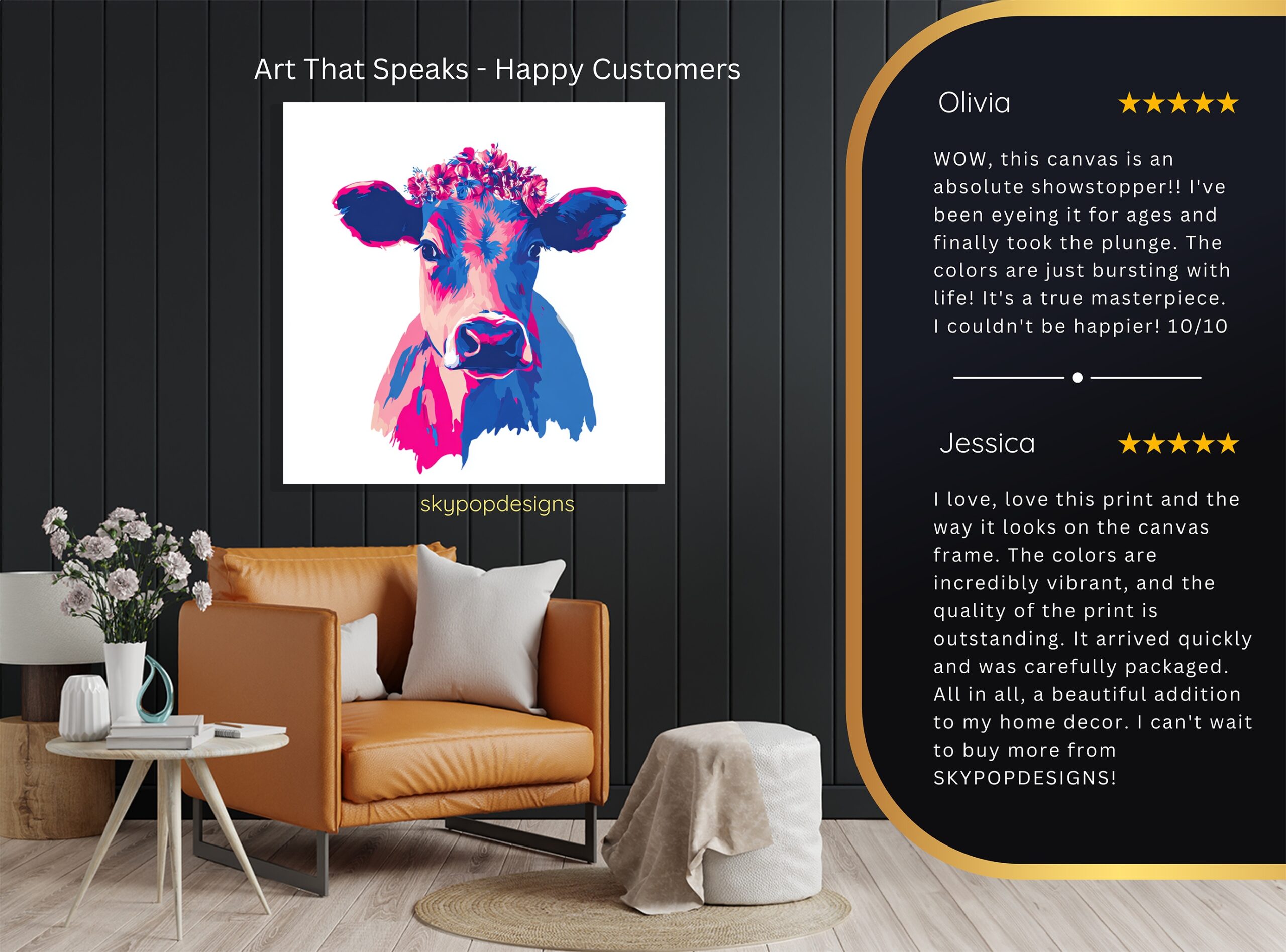 8.jpg Cow Floral Art