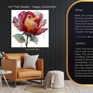 Vibrant Rose Bloom Art